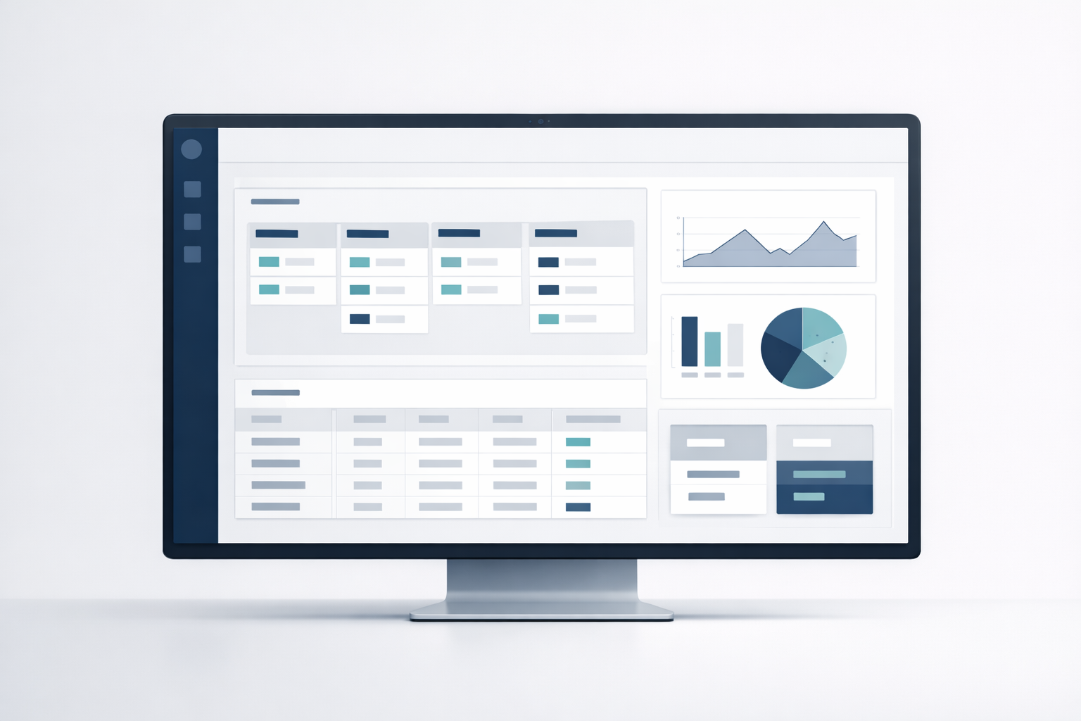 Custom web application dashboard example
